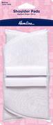 HEMLINE HANGSELL - Shoulder Pad Covered Set-In 13mm, medium - white